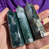 Moss Agate Tower | 6.5-8cm
